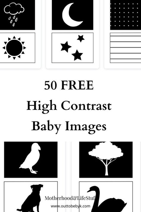 50 FREE High Contrast Baby Images  - Womanhood And LifeStuff Infant Printable Activities, High Contrast Newborn Printable, High Contrast For Newborns, Montessori Black And White Printable, Free Printable High Contrast Cards, Free Printable High Contrast Cards For Newborns, High Contrast Baby Book, High Contrast Baby Images, High Contrast Images For Newborns