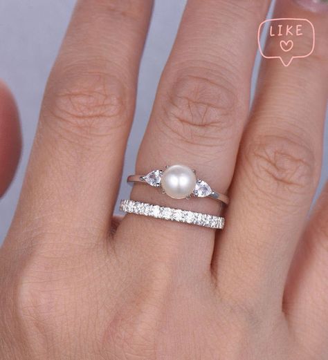 This Bridal Sets item by MDNICE has 470 favorites from Etsy shoppers. Ships from Metuchen, NJ. Listed on Apr 14, 2022 Wedding Ring Pearl, Pearl Wedding Bands, Fire Opal Engagement Ring, Pearl Wedding Ring, Opal Engagement Ring Set, 14k Gold Wedding Ring, Silver Pearl Ring, June Birthstone Ring, Pearl Engagement Ring