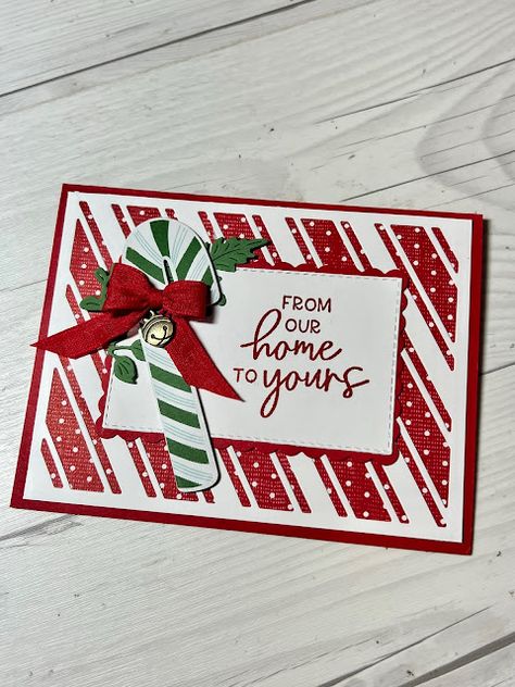 Candy Cane Lane Dsp Stamping Up, Stampin Up Sweetest Christmas Dsp Cards, Stampin Up Candy Cane Dies, Candy Cane Christmas Cards Handmade, Su Sweet Candy Canes, Su Sweet Candy Canes Cards, Stampin Up Candy Cane Cards, Stampin Up Sweet Candy Canes Cards, Stampin Up Candy Cane Christmas