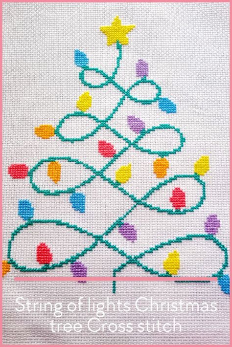 Christmas Tree Cross Stitch Pattern, Christmas Tree Cross Stitch, Christmas Tree Cross, Christmas Cross Stitch Patterns Free, Counted Cross Stitch Patterns Free, Cross Stitch Free, Cross Stitch Christmas Cards, Tree Cross Stitch, Lights Christmas Tree