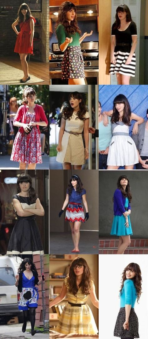 How to Dress Like Jess (From New Girl) Jess From New Girl, Jess New Girl, Zooey Deschanel Style, New Girl Outfits, New Girl Style, Dresses And Shoes, Cardigan Skirt, Tea Dresses, Dress Cardigan