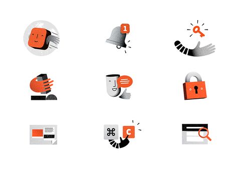 Illustration exploration by Marc Clancy on Dribbble Marketing Illustration Design, Web Icon Design, Notification Illustration, Icons Graphic Design, Illustrated Icons, Illustrative Logo, Profile Illustration, Icon Illustrations, App Illustration