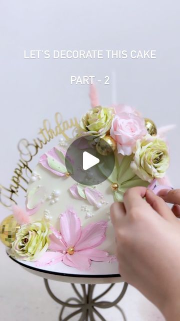 DOLCE - Cake Studio By Akshika on Instagram: "Let's Decorate this cake, Part - 2 💝
Let me know in the comments what did you like the most in this cake 🥹😍

{ trending, cake, cakereel, reels, cakedecoration , cakedecoratingreel, cakevideosdaily, homebakersindia, bakersindelhi }

#trending #cake #cakereels  #reels #cakedecoration  #cakedecoratingreel #cakevideosdaily #homebakersindia #bakersindelhi #caketutorial" Cake Designing Videos, New Birthday Cake Trends 2024, Cake 2024 Trend, Trending Cakes 2024, Viral Cake Design 2024, Cake Fails, How To Grow Eyelashes, Cake Studio, Flowers Blooming