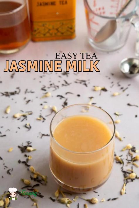 Jasmine Milk Tea, Green Milk Tea, Milk Tea Recipes, Easy Teas, Green Milk, Jasmine Green Tea, Boba Tea, Warm Hug, Tea Recipes