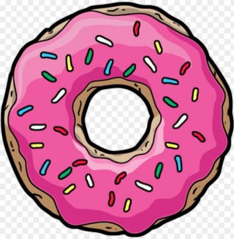 Homer Simpson Donuts, Homer Donuts, Art Christmas Presents, Simpsons Marge, Donut Tattoo, Simpsons Donut, Simpsons Party, Donut Drawing, Tumblr Transparents