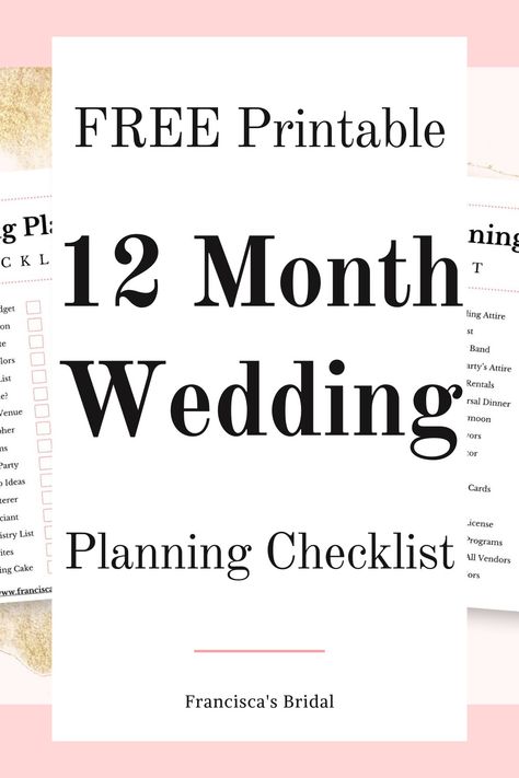 Your Ultimate 12 Month Wedding Planning Guide Plus a Free Printable Checklist Wedding Timeline 12 Month, Wedding Planner Timeline, 6 Month Wedding Planning, Small Wedding Planner, Wedding Planning Timeline Printable, Wedding Planner Checklist Printable, Wedding Timeline Checklist, Guest List Wedding, Timeline Wedding Planning