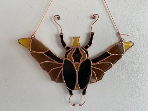 Goliath Beetle, Light Catchers, Stained Glass Mirror, Stained Glass Sun, Color Streaks, Window Projects, Stained Glass Pattern, Tiffany Stained Glass, Stained Glass Jewelry