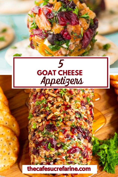 These 5 Goat Cheese Appetizers will quickly become the star at any event you go to. These delicious appetizers are the perfect go-to option with holidays just around the corner. The best part is that free printable labels make it a delicious gift to give to friends, family, and neighbors. Goat Cheese Thanksgiving, Endive Goat Cheese Appetizers, Goat Cheese Fig Appetizer, Beet And Goat Cheese Appetizer, Goat Cheese And Jam Appetizer, Cold Cheese Appetizers, How To Serve Goat Cheese On A Charcuterie Board, Goat Cheese Log Appetizer, Easy Goat Cheese Appetizer