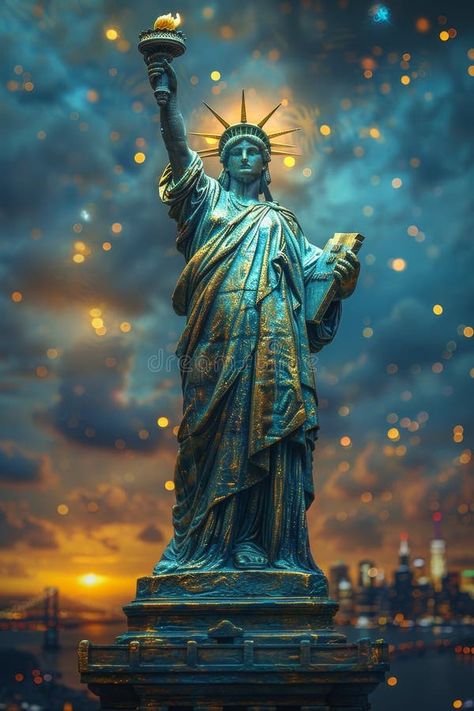 Statue of Liberty against the background of the US Flag . US Independence Day. Beautiful patriotic image for US stock photos America Statue Of Liberty, Patriotic Images, Us Independence Day, Lady Liberty, Phone Background, Us Flag, Iphone Background, Statue Of Liberty, Independence Day