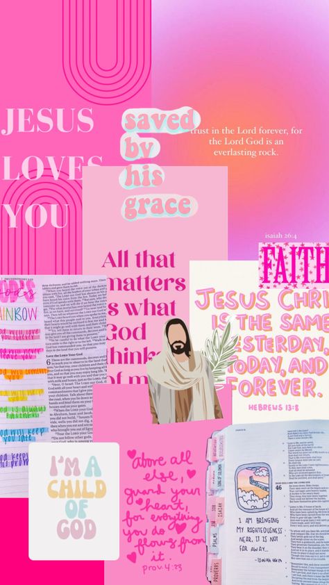 #preppy #jesus #freetouse #wallpaper #pink #christian #love #godisgood Preppy God Wallpaper, Preppy Jesus Wallpaper, Jesus Saves Quotes, Preppy Bible, Preppy Quotes, Pink Christian, Gods Plan Quotes, Room Pics, Preppy Wallpapers