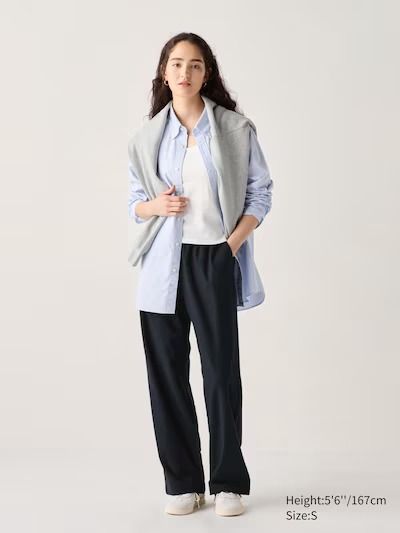 Women's Flannel Trousers | UNIQLO UK Uniqlo Store, Flannel Trousers, Flannel Pants, Flannel Women, Styling Ideas, Helmut Lang, Cotton Flannel, Uniqlo, Online Purchase