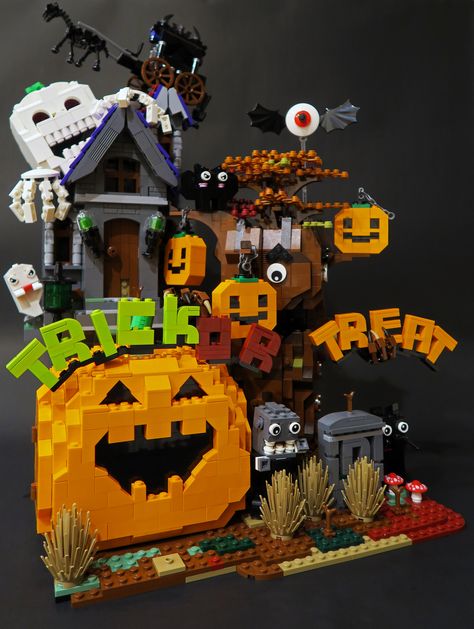 Lego Halloween Build, Halloween Lego Builds, Lego Halloween Ideas, Halloween Lego Ideas, Lego Halloween Costume, Halloween Legos, Lego Artwork, Halloween Lego, Halloween Costume For Kids