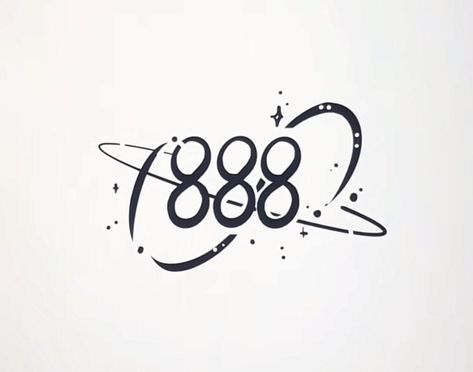 8 Number Tattoo, 888 Angel Number Tattoo, Tattoo Areas, 888 Tattoo, Number Angel, Angel Posters, Number Tattoo, Number Tattoos, Small Tats