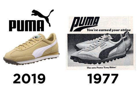 vintage puma — The Deffest®. A vintage and retro sneaker blog. — Vintage Ads Puma Easy Rider, Pony Sneakers, Puma Running Shoes, Vintage Puma, Jogging Shoes, Vintage Sneakers, Easy Rider, Retro Sneakers, Kinds Of Shoes