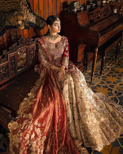 Ammara Khan on Instagram: “A Royal Duet - Classic | Timeless | Regal  A ROYAL DUET - Bridal Couture by AMMARA KHAN. View link in bio.  #ammarakhan #wedding #timeless…” Ammara Khan, Wedding Timeless, Bridal Jewellery Earrings, Wedding Saree Blouse, Desi Bride, Bridal Couture, Saree Wedding, Saree Blouse, Timeless Classic