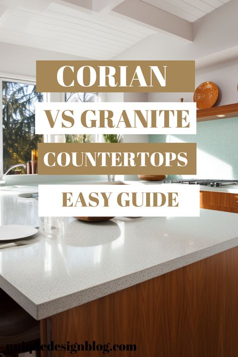 I am so glad I found this. I have been researchig about countertops for our kitchen. I recommend readign thsi guide. Kitchen Remodel Galley, Kitchen Remodel Must Haves, Renovation Must Haves, Solid Surface Countertops Kitchen, Kitchen Design Modular, Remodel Must Haves, Corian Kitchen Countertops, Kitchen Renovation On A Budget, Small Galley Kitchen Remodel