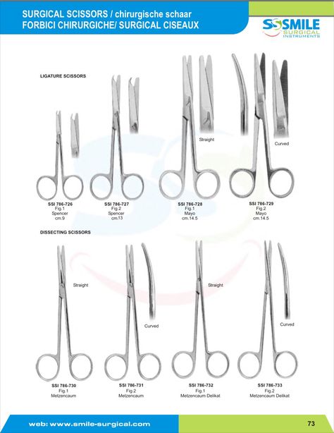 All types of scissors are available. Smile Surgical Instruments is leading manufacturer and exporter of best quality single use and re-usable dental and surgical instruments to worldwide. Please contact us to get more info at: info@smile-surgical.com www.smile-surgical.com Surgical Instruments Names And Uses, Surgical Instruments Names, Types Of Scissors, Sterile Processing Tech, Sterile Processing, Patient Care Coordinator, Medical Training, Dental Instruments, Surgical Instruments