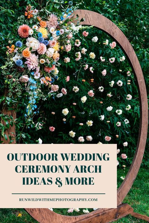 Outdoor Wedding Ceremony Arch Ideas & More | Colorado Elopement Photographer. This information will cover a multitude of outdoor wedding ceremony arch ideas and more! Read more on the blog for, Outdoor Wedding Ceremony Arch Ideas, Outdoor Wedding Ceremony Decorations, Outdoor Wedding Ceremony Flowers, Outdoor Wedding Ceremony ideas and wedding ceremony decor. Book us for your adventure wedding and elopements in Colorado at www.runwildwithmephotography.com. Outdoor Elopement Ceremony Decor, Outdoor Wedding Ceremony Decorations, Ceremony Arch Ideas, Wedding Arch Ceremony, Wedding Arch Tulle, Wedding Arch Greenery, Wedding Arch Rental, Wedding Ceremony Decorations Outdoor, Diy Wedding Arch