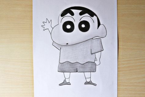 Shin-chan How To Draw Shinchan Easy, Shinchan Drawing Pencil, Shinchan Drawing Sketch, Shinchan Cute Drawing, Shinchan Doodle Art, Drawing Of Shinchan, Shinchan Drawing Easy, Cute Shinchan Drawing, Shinchan Sketch