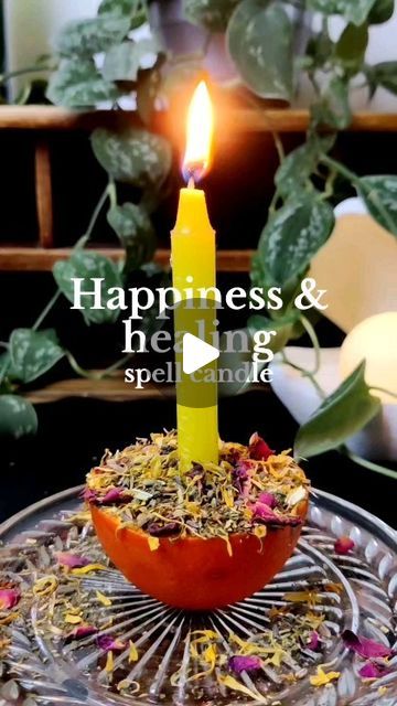 Raven 🌿✨ | Witchcraft Coach on Instagram: "Happiness & healing spell candle! ✨🖤  #spellwork #witchcraft #babywitch" Candle Magic Colors, Happiness Spell, Healing Spell, Magic Colors, Yellow Candles, Spell Candle, Healing Spells, Baby Witch, Candle Spells