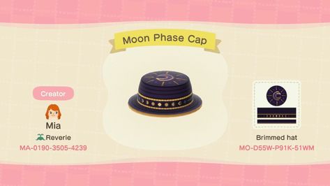 Acnh Fashion, Animal Crossing Qr Codes Clothes, Qr Codes Animal Crossing, New Animal Crossing, Animal Crossing Qr, Face Design, Moon Phases, Making Friends, Hat Designs