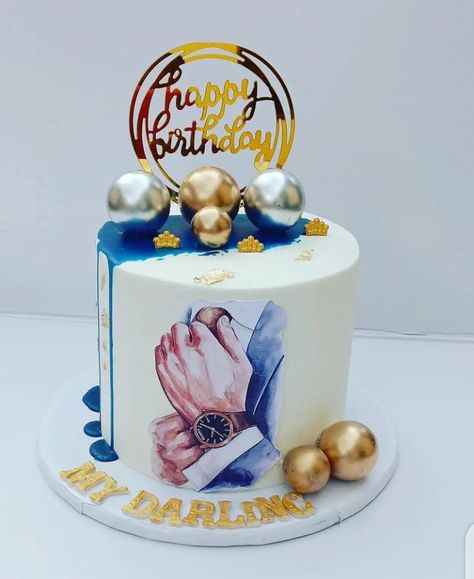 Advocate Cake Ideas, Men Birthday Cake Design, Cakes For Husband Birthday, Simple Birthday Cake For Men, Cake For Husband Birthday, Cake Topper For Men, Cake For Father, Happy Birthday Mom Cake, Birthday Cake Simple