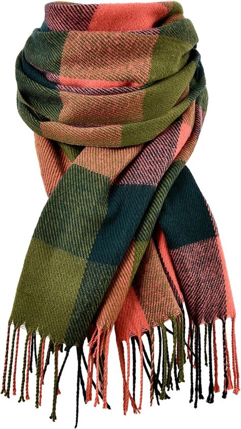 Winter Scarf Fashion, Outfit Elegant, Ladies Scarf, Long Shawl, Travel Scarf, Winter Plaid, Tartan Scarf, Scarf Fashion, Scarf For Women