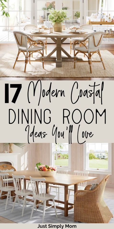 Beach House Dining Tables, Dining Room Beach Decor, Coastal Dining Tables And Chairs, Dining Table Decor Coastal, California Coastal Dining Table, Dining Room Light Fixtures Coastal, Joanna Gaines Coastal Style, Coastal Modern Dining Table, Coastal Dining Room Furniture