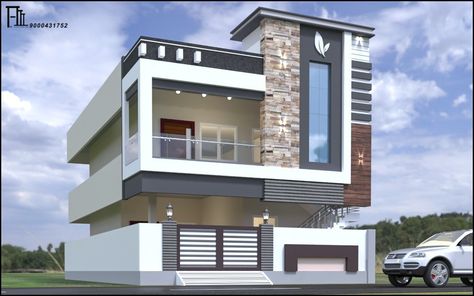 2 Floor Elevation Design Modern Small House, G+1 House Elevation Indian North Facing, G 1 Front Elevation Design Indian, 2 Floor Elevation Design Modern, G+1 House Elevation Indian, House Porch Design, House Hall Design, Indian House Exterior Design, New Modern House