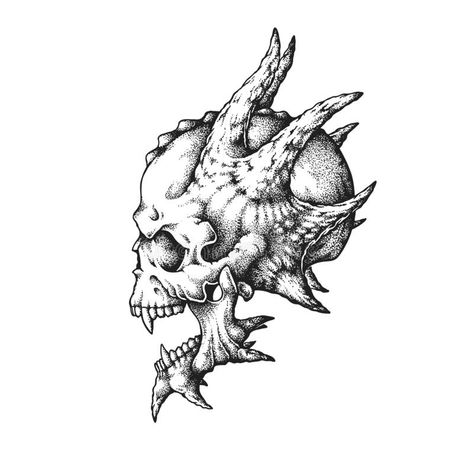 Side Skull Tattoo, Skull Side View Drawing, Skull From The Side, Skull Side View, Papa Tattoo, Neck Ideas, Side View Drawing, Wellington Recipe, Skull With Horns