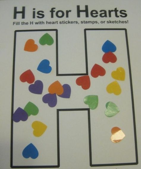 h is for hearts alphabet activites for kids H Letter Activities For Preschool, Letter H Crafts For Kindergarten, Letter Hh Craft, Letter Hh Activities Preschool, Letter H Activities For Toddlers, H Is For Craft, H Is For, H Preschool Activities, Letter H Preschool Activities