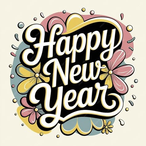 Ai generated Happy New Year 2024 | Premium AI-generated image Happy New Year Typography, Happy New Year Letter, New Year Typography, Happy New Year Text, New Year Text, Greeting Poster, Happy New Year Design, New Year Message, I Love You Pictures