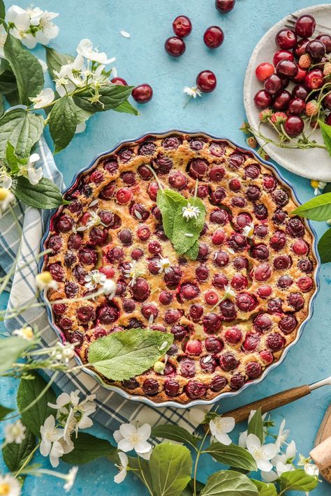 Ina Garten Cherry Clafoutis - Ina Garten Eats Black Cherry Clafoutis, Cranberry Clafoutis, Recipes With Cherries, Cherry Desert, Cherry Dessert Recipes, Cherry Clafoutis Recipe, Peach Blueberry Crumble, Anchovy Butter, Clafoutis Recipe