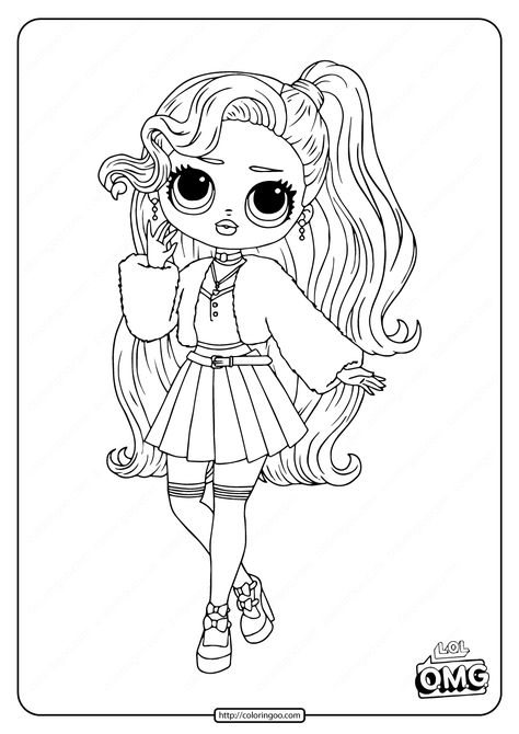 LOL Surprise OMG Pink Baby Coloring Page. #printable #coloring #coloringpage #lol #lolsurprise #omg #pinkbaby #drawing Coloring Pages Lol Surprise, Lol Printables, Lol Coloring Pages Free Printable, Coloring Pages Lol, Lol Omg Coloring Pages, Omg Coloring Pages, Lol Surprise Coloring Pages, Lol Painting, Dolls Coloring Pages