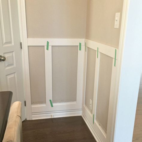 how to install faux board and batten Faux Batten Board, How To Install Board And Batten, Board And Batten Baseboard Transition, Faux Board And Batten Wall, Board And Batten Foyer, Faux Board And Batten, Board And Batten Hallway, Removing Baseboards, Island Makeover