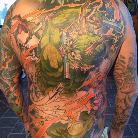 James Tex - Deadly Tattoos Inc. Calgary, Canada. Tattoo. Back. Japanese. Rai. Raijin. Lightning. Tex Tattoo, Raijin Tattoo, Traditional Japanese Tattoo Designs, Comic Tattoo, Back Piece Tattoo, Graffiti Tattoo, C Tattoo, Back Tattoos For Guys, Traditional Japanese Tattoos