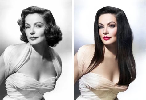 We Imagined How 17 Old Hollywood Stars Would Look If They Were Our Contemporaries / Bright Side Old Hollywood Women, Classic Hollywood Makeup, Old Hollywood Makeup Look, Old Hollywood Glamour Makeup, Old Hollywood Glam Makeup, Old Hollywood Jewelry, Old Hollywood Icons, Old Hollywood Beauty, Hollywood Glamour Makeup