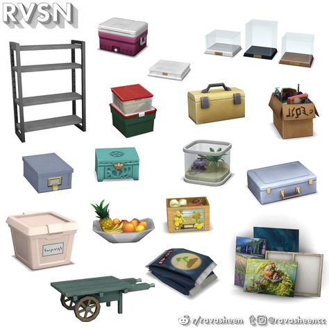 Hoarder Sim-nonymous | RAVASHEEN Cubby Bins, Build Buy Cc, Cc Furniture, Sims 4 Clutter, Furniture Cc, Sims 4 Furniture, Sims 4 Ideas, Quote Decor, Sims 4 Cc Furniture