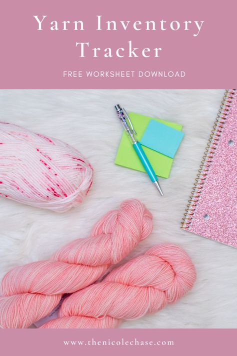 Yarn Inventory Tracker - Free Download — Nicole Chase Yarn Inventory, Crochet Inventory Sheet, Crochet Project Tracker, Yarn Inventory Spreadsheet, Colorful Crochet Blanket Annie's Craft Store, Attic 24 Crochet Blanket, Diy Crochet Amigurumi, Tracker Free, Yarn Storage