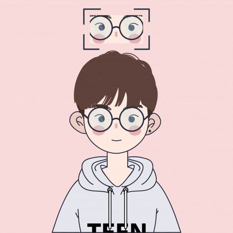 Cute korean boy illustration. handsome a... | Premium Vector #Freepik #vector #man #cartoon #face #glasses Boy With Specs Cartoon, Boy With Glasses Drawing, Cartoon With Glasses, Cute Korean Boy, Cute Boy Cartoon, Singing Drawing, Boy Cartoon Characters, Korean Cartoon, Chibi Boy