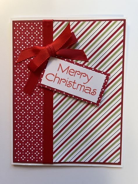 Dsp Cards Simple, Pointsetta Christmas Cards, Close To My Heart Christmas Cards, Homemade Christmas Cards Cardmaking, Christmas Thank You Cards, Cricut Christmas Cards Ideas, Christmas Card Layouts, Handcrafted Christmas Cards, Handmade Greeting Card Designs