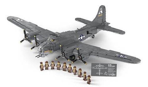 Brickmania Releases B-17G LEGO Model Kit [Video] Lego Battleship, Lego Aircraft, Lego Soldiers, Lego Plane, Lego Ww2, Lego Army, 50 Caliber, Lego Ship, Lego Vehicles