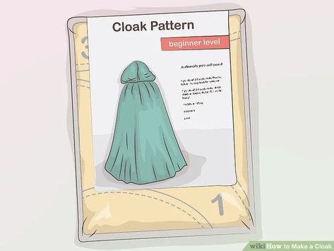 How to Make a Cloak (with Pictures) - wikiHow Cloak Pattern, Straight Stitch, A Pattern, Cloak, Step By Step Instructions, The Hobbit, Sewing Patterns, Step By Step, Cape