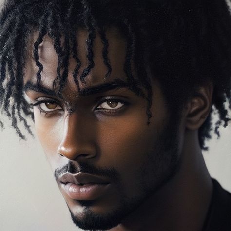 Black Fantasy Male, Male Noses Drawing, Dark Skin Black Man, Character Inspiration Male Black Hair, 2023 Costumes, Shadow Dance, Dreadlock Hairstyles For Men, Dreadlock Style, Character Inspiration Male