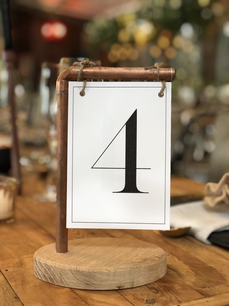 Table Numbers For Restaurant, Cafe Table Number Ideas, Table Signage Design, Restaurant Table Number Ideas, Wood Menu Holder, Wood Table Number Holder, Restaurant Table Numbers, Diy Name Tags, Coffee Signage