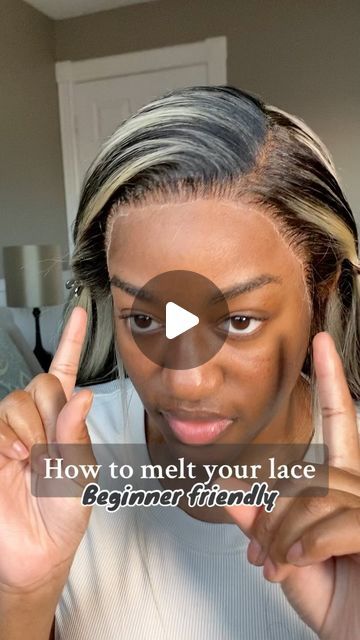 357K views · 30K likes | @sherosief on Instagram: "This is how I melt my lace   TT: @sherosief YT: @sherosief   #wigtutorial #hairtutorial #wiginstall #wigtips #wiginstallation #hairtips #frontalwigs #lacefrontwigs" Lace Weave Hairstyles, Laying Down Lace Wigs, Blending Lace Front Wig, Lace Melt Tutorial, Wig Melting Spray, Melting Spray For Wigs, How To Put A Wig On Tutorials, How To Put On Wigs Tutorials, Melting Lace Frontal