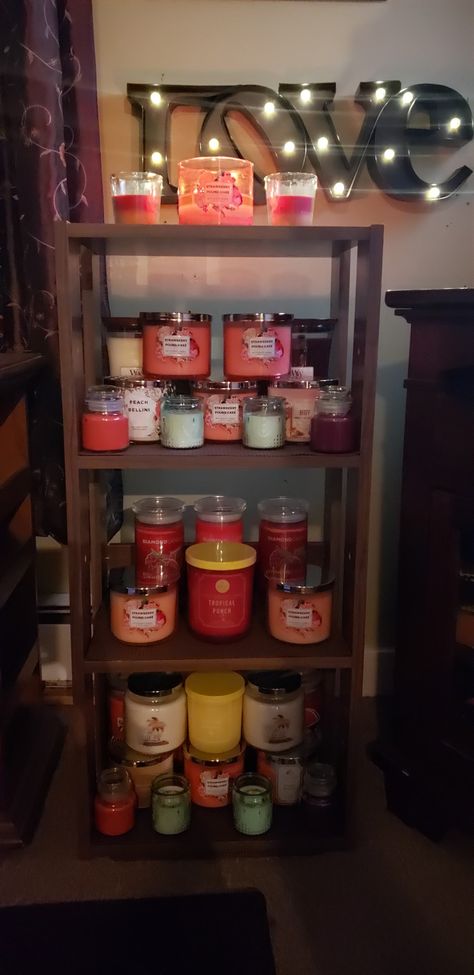 Candle Collection Storage, Candle Storage Organizing, Candle Storage Ideas Organizing, Candle Storage Display, Candles Organization, Candle Organization Storage, Candle Collection Display, Candle Storage Ideas, Candle Decor Bedroom