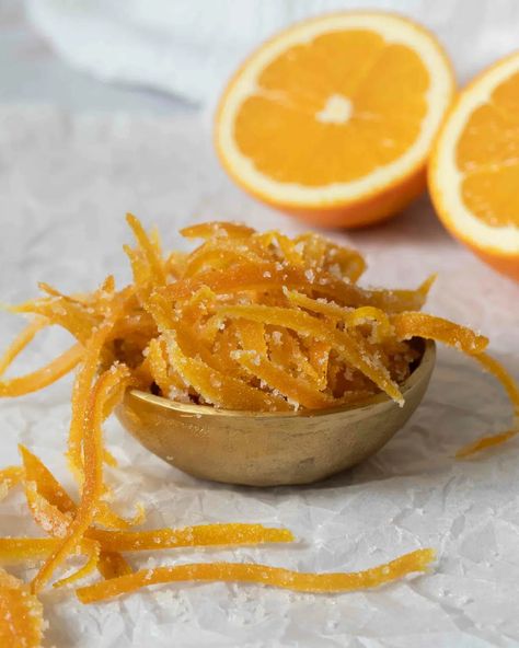 Homemade Candied Orange Peel (Old Fashioned Recipe) Old Fashioned Recipe, British Cooking, Dried Orange Peel, Candied Orange, Candied Orange Peel, Mary Berry, Old Fashioned Recipes, Homemade Candies, Cooked Vegetables