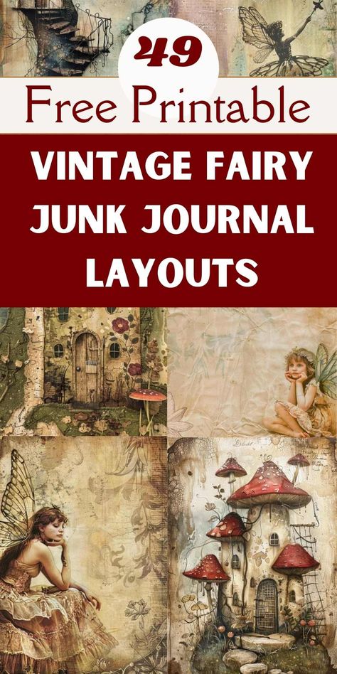 Discover over 40 Vintage Fairy Junk Journal Pages with our Free Printable PDF collection! Perfect for crafting, scrapbooking, and journaling enthusiasts. Dive into a world of whimsy with these enchanting designs. Download now and add a touch of magic to your creative projects! #FairyJournal #VintagePrintables #JunkJournal #FreePDF #Scrapbooking #Crafting #JournalingInspiration #PrintableArt #FairyMagic #DIYProject Free Printable Journal Pages Templates Writing Papers, Fairy Words Aesthetic, Junk Journal Pages Ideas Free Printable, Free Vintage Printables Ephemera Graphics Fairy, Fairy Pictures Printables Free Images, Printable Junk Journal Pages Free, Free Printable Journal Pages Templates, Graphics Fairy Printables Free, Junk Journal Printables Free