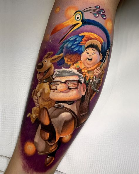 Pixar Tattoo Ideas, Tim Burton Flash Tattoo, Pixar Tattoo, Tattoo Expo, Big Friends, Sweet Tattoos, Art Disney, Disney Tattoos, Tattoo Pattern